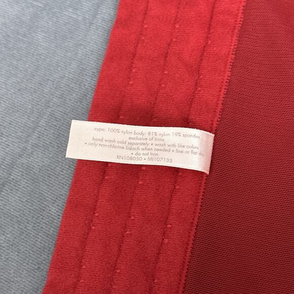 Cacique Bustier Corset Top Size 22/24 Red Black Boned Ruched Underwire Bra - Picture 8 of 8